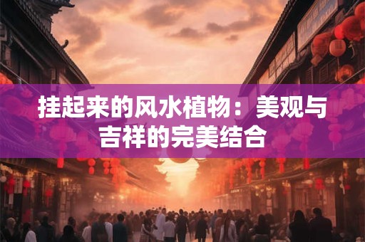 挂起来的风水植物：美观与吉祥的完美结合
