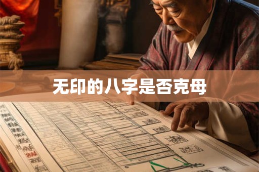 无印的八字是否克母
