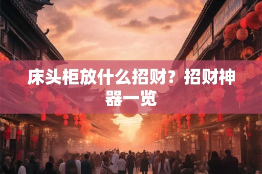 床头柜放什么招财？招财神器一览