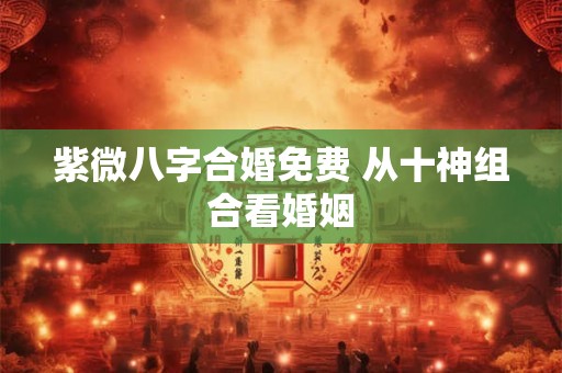 紫微八字合婚免费 从十神组合看婚姻