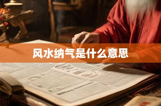 风水纳气是什么意思