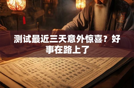 测试最近三天意外惊喜？好事在路上了