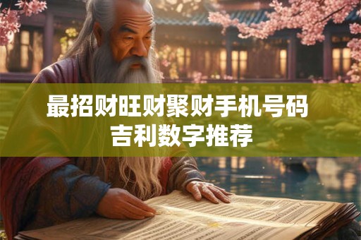 最招财旺财聚财手机号码 吉利数字推荐
