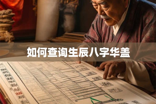 如何查询生辰八字华盖