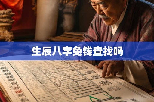 生辰八字免钱查找吗