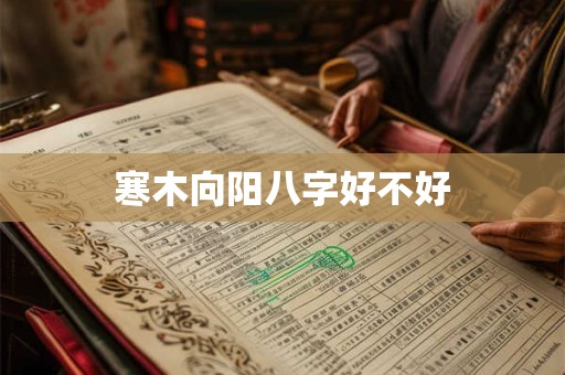 寒木向阳八字好不好