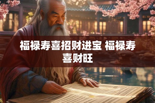 福禄寿喜招财进宝 福禄寿喜财旺