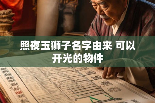 照夜玉狮子名字由来 可以开光的物件