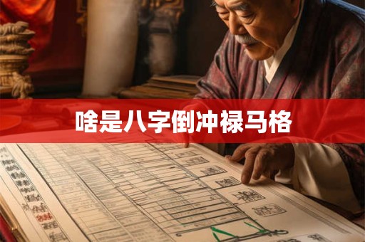 啥是八字倒冲禄马格