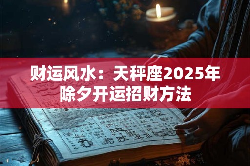 财运风水：天秤座2025年除夕开运招财方法