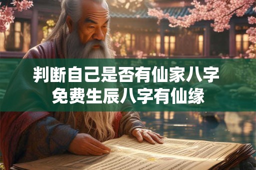 判断自己是否有仙家八字 免费生辰八字有仙缘 判断自己是否有仙家八字 免费生辰八字有仙缘