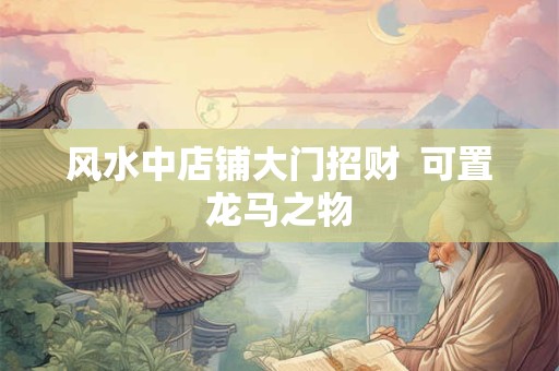 风水中店铺大门招财  可置龙马之物