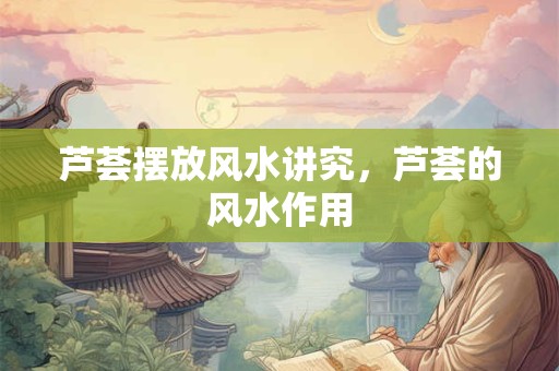 芦荟摆放风水讲究，芦荟的风水作用