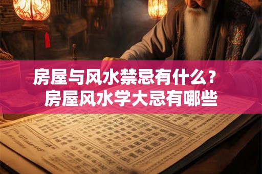 房屋与风水禁忌有什么？ 房屋风水学大忌有哪些
