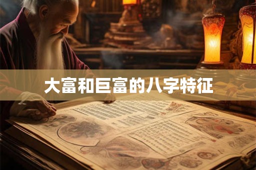 大富和巨富的八字特征