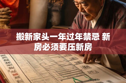 搬新家头一年过年禁忌 新房必须要压新房