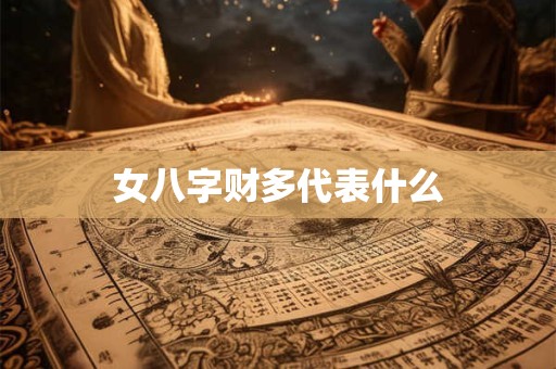 女八字财多代表什么