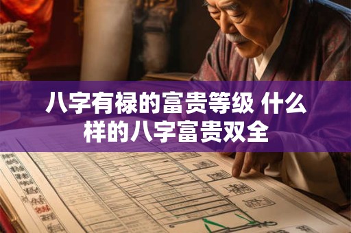 八字有禄的富贵等级 什么样的八字富贵双全
