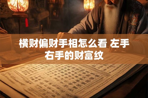 横财偏财手相怎么看 左手右手的财富纹