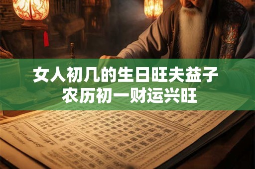 女人初几的生日旺夫益子  农历初一财运兴旺