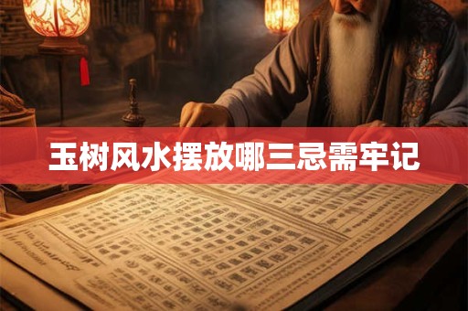 玉树风水摆放哪三忌需牢记