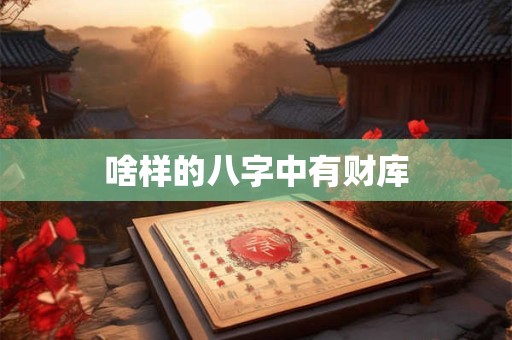 啥样的八字中有财库
