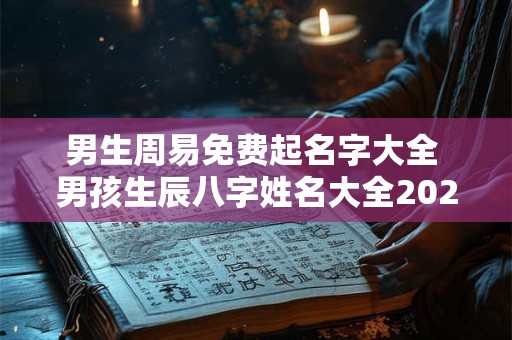 男生周易免费起名字大全 男孩生辰八字姓名大全2025狗年