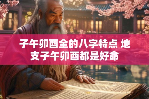 子午卯酉全的八字特点 地支子午卯酉都是好命