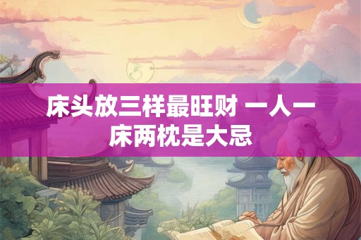 床头放三样最旺财 一人一床两枕是大忌