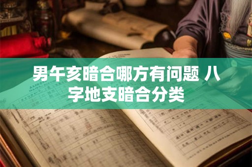 男午亥暗合哪方有问题 八字地支暗合分类