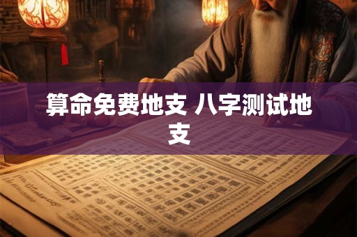算命免费地支 八字测试地支