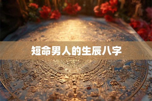 短命男人的生辰八字