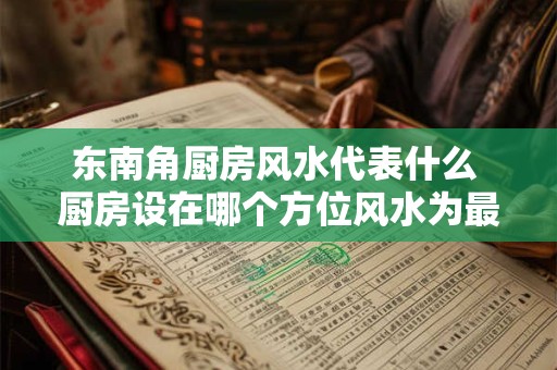东南角厨房风水代表什么 厨房设在哪个方位风水为最好