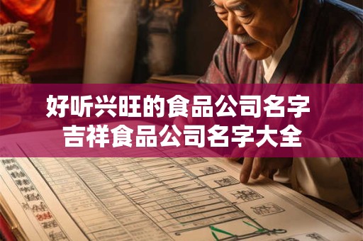 详细阅读:好听兴旺的食品公司名字 吉祥食品公司名字大全 好听兴旺的食品公司名字 吉祥食品公司名字大全