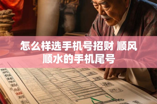 怎么样选手机号招财 顺风顺水的手机尾号