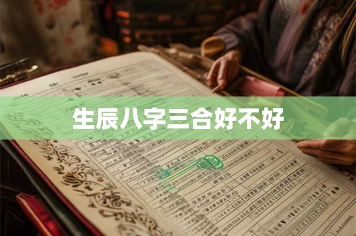 生辰八字三合好不好