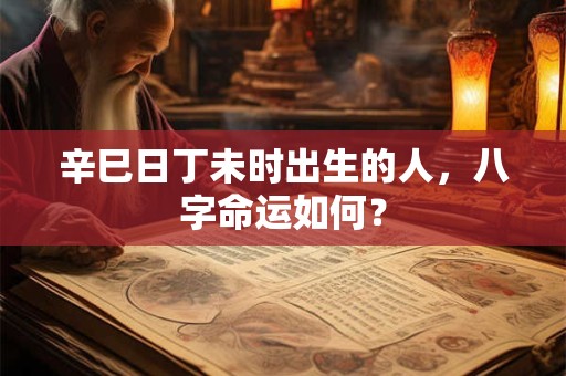 辛巳日丁未时出生的人，八字命运如何？