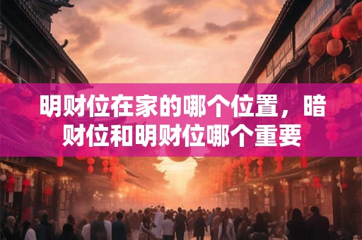 明财位在家的哪个位置，暗财位和明财位哪个重要