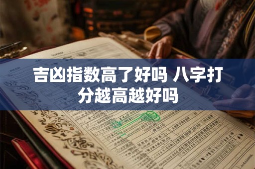 吉凶指数高了好吗 八字打分越高越好吗