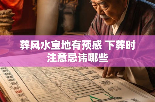 葬风水宝地有预感 下葬时注意忌讳哪些