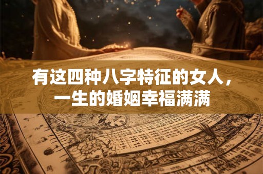 有这四种八字特征的女人，一生的婚姻幸福满满