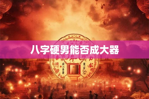 八字硬男能否成大器