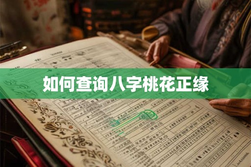 如何查询八字桃花正缘