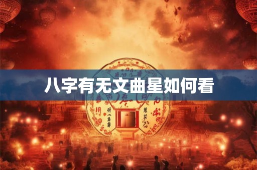 八字有无文曲星如何看
