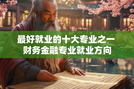 最好就业的十大专业之一 财务金融专业就业方向