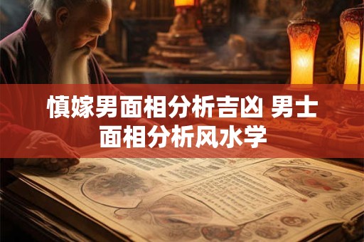慎嫁男面相分析吉凶 男士面相分析风水学