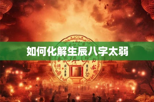 如何化解生辰八字太弱