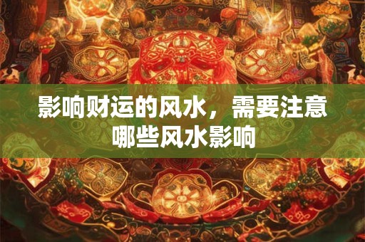 影响财运的风水，需要注意哪些风水影响