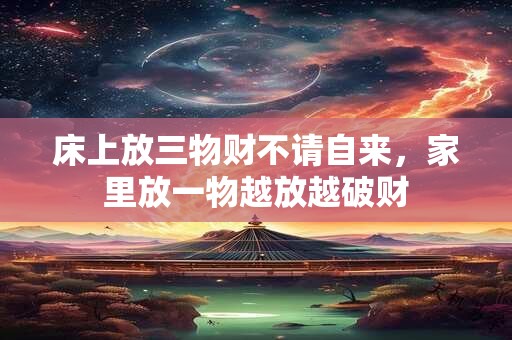 床上放三物财不请自来,家里放一物越放越破财 床上放三物财不请自来,家里放一物越放越破财