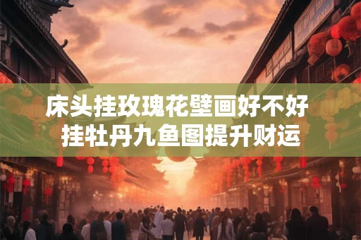 床头挂玫瑰花壁画好不好 挂牡丹九鱼图提升财运
